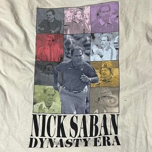 🐘 RARE Nick Saban "Dynasty Era" Tour Inspired Tee Size Large